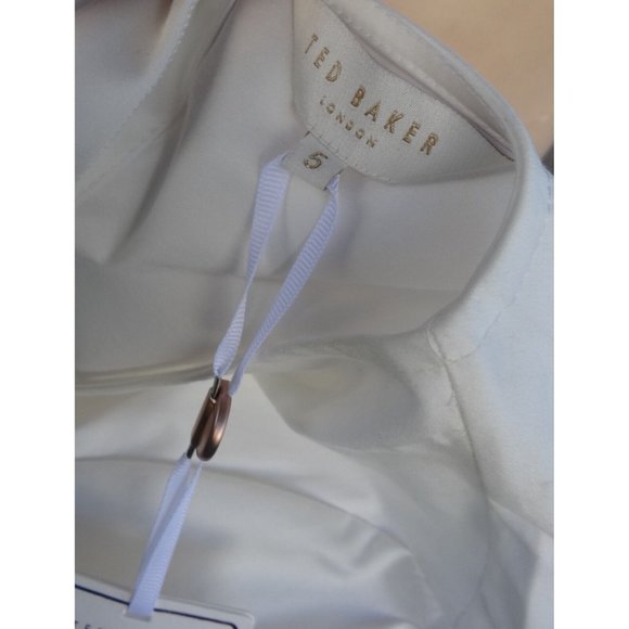 Ted Baker London Frolta 5 Cream Broderie TDF Lace Sleeves Cotton Washable AS IS - Picture 2 of 12